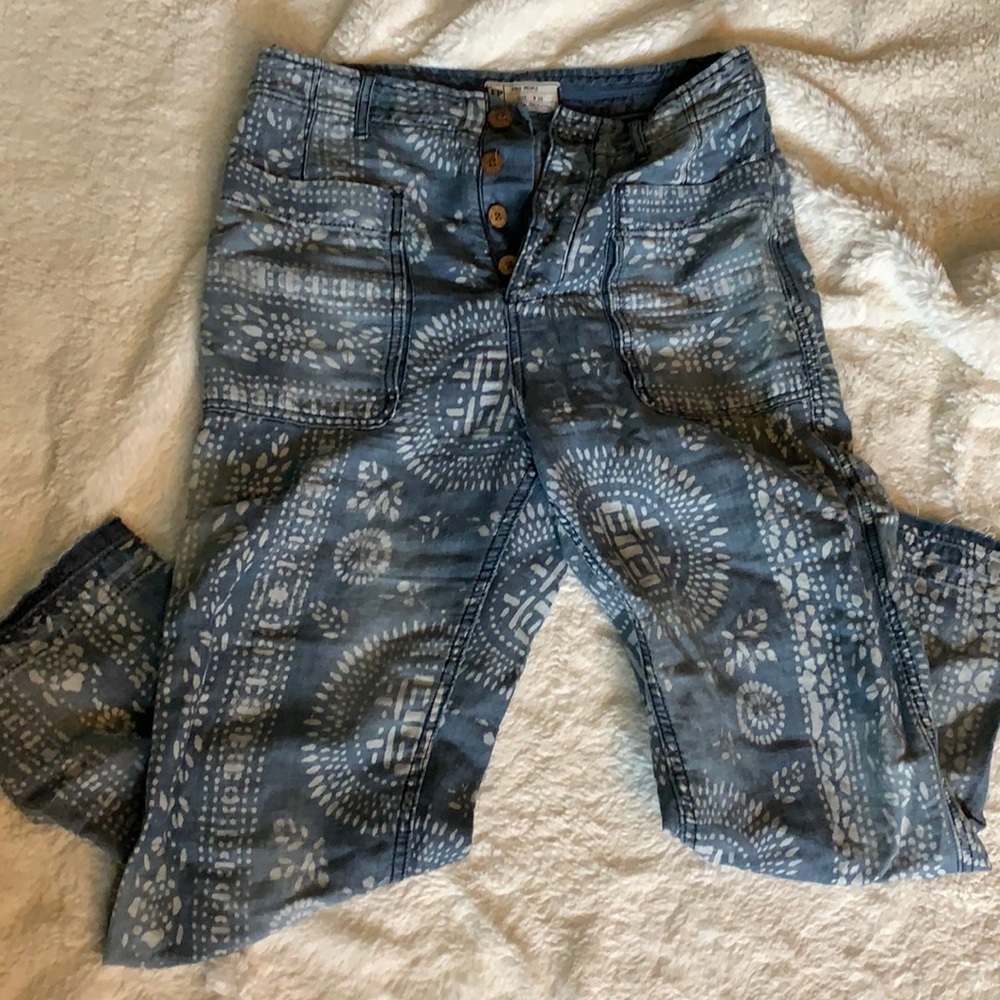 Feee people high rise ankle length jeans 28